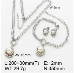 Stainless steel jewelry necklace earring bracelet set wholesale