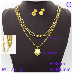 Stainless steel jewelry necklace earring set wholesale