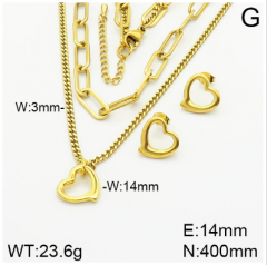 Stainless steel jewelry necklace earring set wholesale
