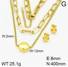 Stainless steel jewelry necklace earring set wholesale