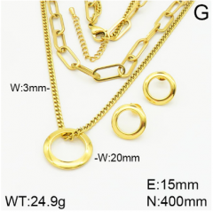 Stainless steel jewelry necklace earring set wholesale