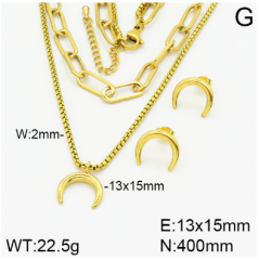 Stainless steel jewelry necklace earring set wholesale