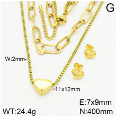 Stainless steel jewelry necklace earring set wholesale