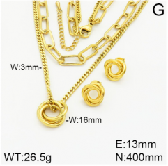 Stainless steel jewelry necklace earring set wholesale