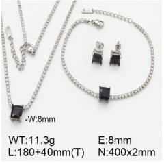 Stainless steel jewelry necklace earring bracelet set wholesale