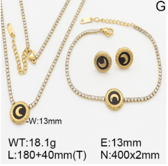 Stainless steel jewelry necklace earring bracelet set wholesale