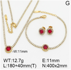 Stainless steel jewelry necklace earring bracelet set wholesale