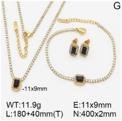 Stainless steel jewelry necklace earring bracelet set wholesale