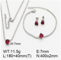 Stainless steel jewelry necklace earring bracelet set wholesale