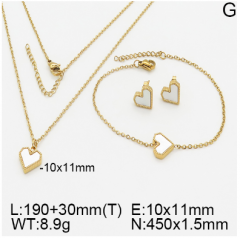 Stainless steel jewelry necklace earring bracelet set wholesale