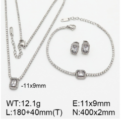 Stainless steel jewelry necklace earring bracelet set wholesale