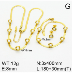 Stainless steel jewelry necklace earring bracelet set wholesale
