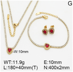 Stainless steel jewelry necklace earring bracelet set wholesale