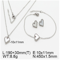Stainless steel jewelry necklace earring bracelet set wholesale