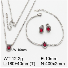 Stainless steel jewelry necklace earring bracelet set wholesale