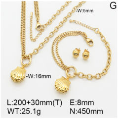 Stainless steel jewelry necklace earring bracelet set wholesale