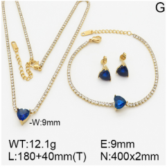 Stainless steel jewelry necklace earring bracelet set wholesale