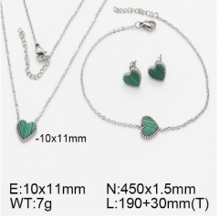 Stainless steel jewelry necklace earring bracelet set wholesale