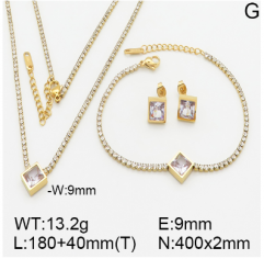 Stainless steel jewelry necklace earring bracelet set wholesale