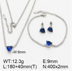 Stainless steel jewelry necklace earring bracelet set wholesale