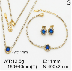 Stainless steel jewelry necklace earring bracelet set wholesale