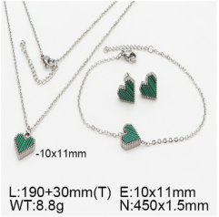 Stainless steel jewelry necklace earring bracelet set wholesale
