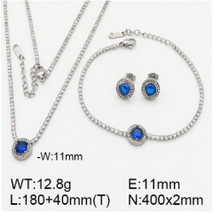 Stainless steel jewelry necklace earring bracelet set wholesale