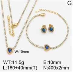 Stainless steel jewelry necklace earring bracelet set wholesale