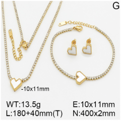 Stainless steel jewelry necklace earring bracelet set wholesale
