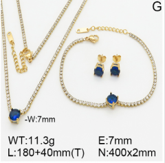 Stainless steel jewelry necklace earring bracelet set wholesale
