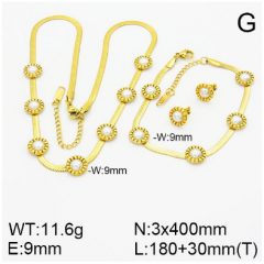 Stainless steel jewelry necklace earring bracelet set wholesale