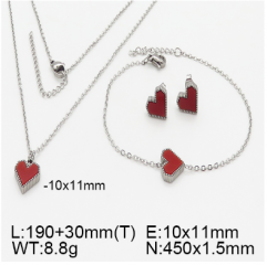 Stainless steel jewelry necklace earring bracelet set wholesale