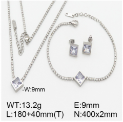 Stainless steel jewelry necklace earring bracelet set wholesale