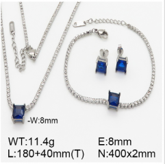 Stainless steel jewelry necklace earring bracelet set wholesale