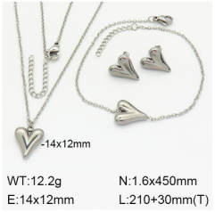 Stainless steel jewelry necklace earring bracelet set wholesale