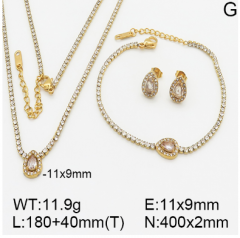 Stainless steel jewelry necklace earring bracelet set wholesale
