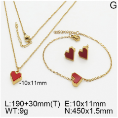 Stainless steel jewelry necklace earring bracelet set wholesale