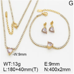 Stainless steel jewelry necklace earring bracelet set wholesale