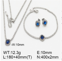 Stainless steel jewelry necklace earring bracelet set wholesale