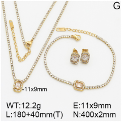 Stainless steel jewelry necklace earring bracelet set wholesale