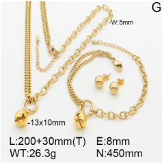 Stainless steel jewelry necklace earring bracelet set wholesale