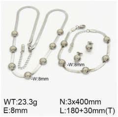 Stainless steel jewelry necklace earring bracelet set wholesale