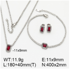 Stainless steel jewelry necklace earring bracelet set wholesale