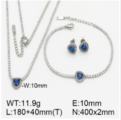Stainless steel jewelry necklace earring bracelet set wholesale