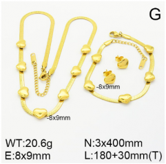 Stainless steel jewelry necklace earring bracelet set wholesale