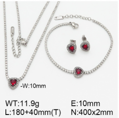 Stainless steel jewelry necklace earring bracelet set wholesale