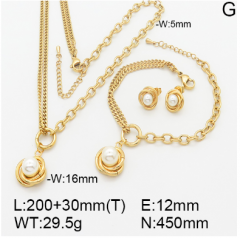 Stainless steel jewelry necklace earring bracelet set wholesale