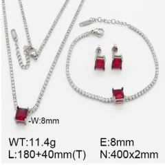 Stainless steel jewelry necklace earring bracelet set wholesale
