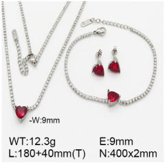 Stainless steel jewelry necklace earring bracelet set wholesale