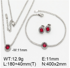 Stainless steel jewelry necklace earring bracelet set wholesale